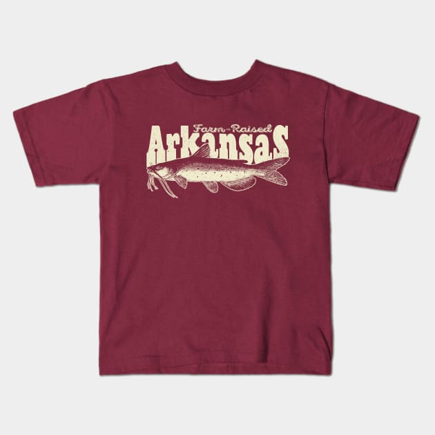 Farm-Raised Arkansas Catfish Kids T-Shirt by rt-shirts